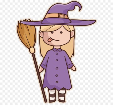 Маленькая ведьмочка рисунок