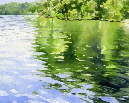 Вода акварелью