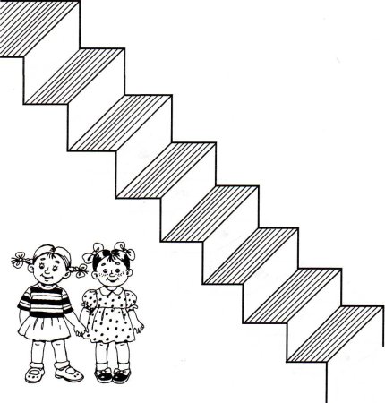 Лестница раскраска