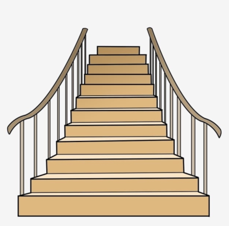 Лестница на белом фоне