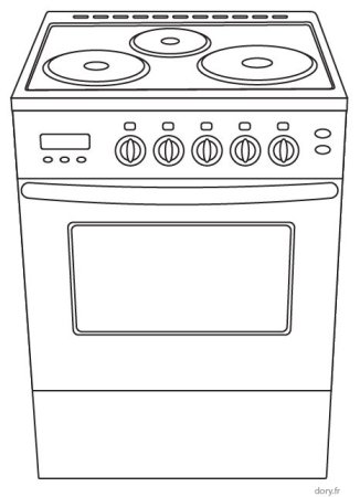 Электрическая плита раскраска
