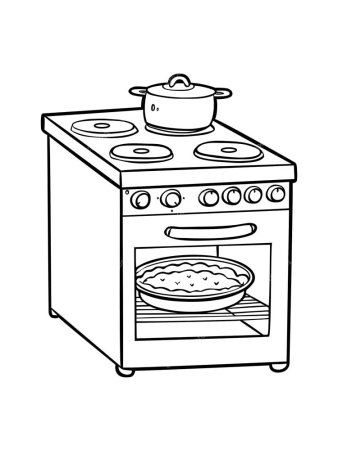 Электроплита раскраска для детей