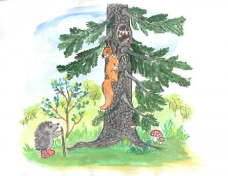 Зарисовать сосну