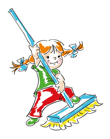 Ученики убираются в классе