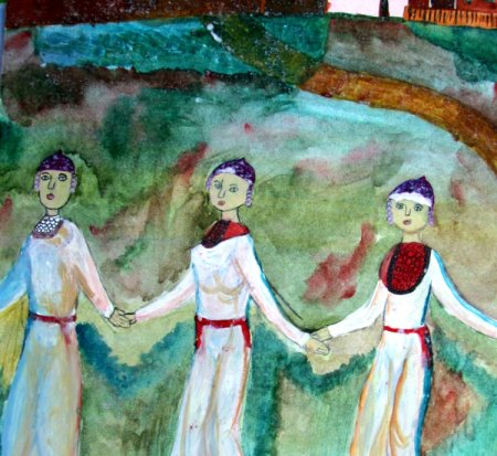 Чувашский костюм рисунок