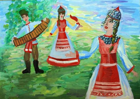 Чувашский Национальная одежда risovat