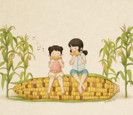 Корейские иллюстрации милые