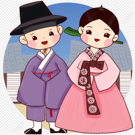 Национальный костюм корейцев рисунок