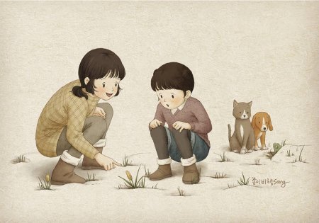 Корея милые иллюстрации