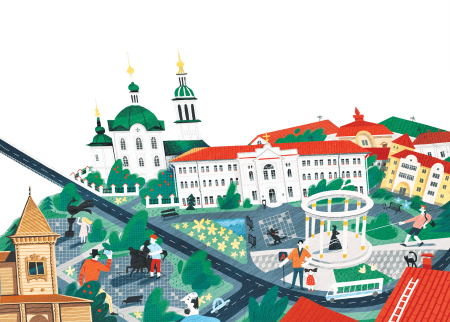Тобольский храм вектор