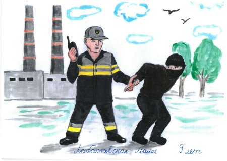 Детские рисунки охранника