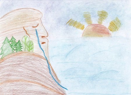 Рисунок Михаила Юрьевича Лермонтова Утес