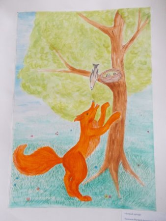 Сказки лиса и Дрозд