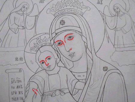 Рисование Богородицы для детей