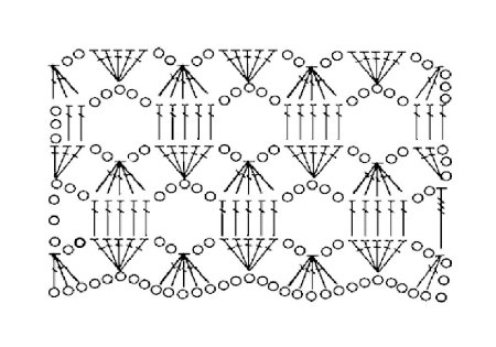 Крупные ажурные узоры крючком схемы