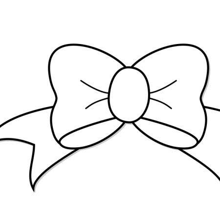 Розовый бант мультяшный