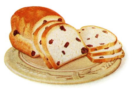 Нарисованный хлеб на белом фоне