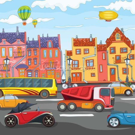 Картина улицы города для детей
