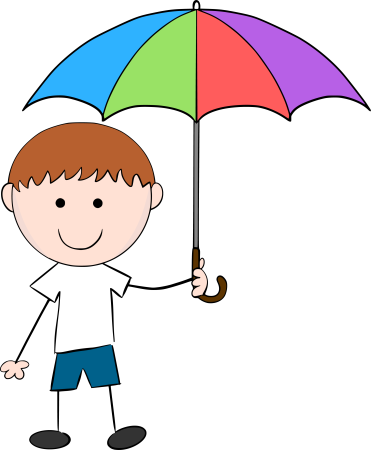Человек с зонтиком рисунок - 61 фото