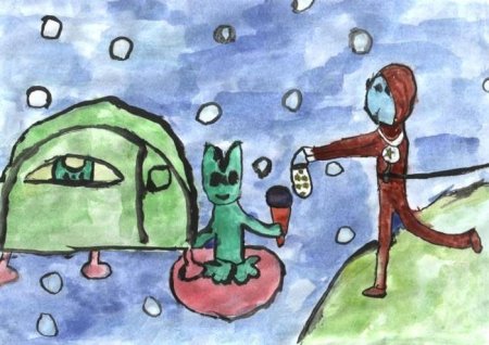 Рисунок на тему жизнь на другой планете