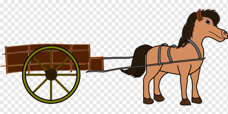Лошадь с телегой для детей