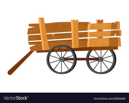 Повозка на белом фоне