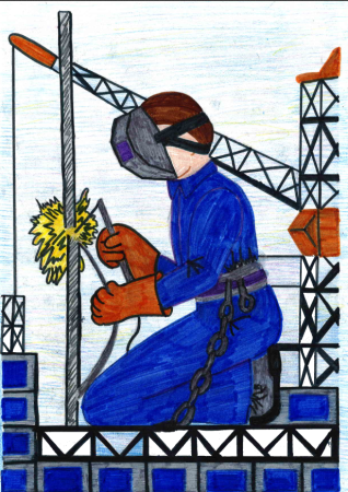 Профессия Строитель раскраска