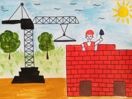 Строитель иллюстрация