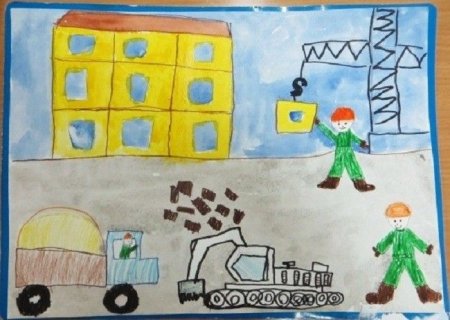 Профессия Строитель раскраска