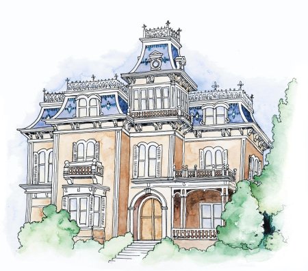 Зарисовка здания в стиле Барокко