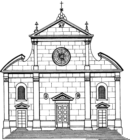 Церковь Санта Мария дель Кальчинайо чертежи