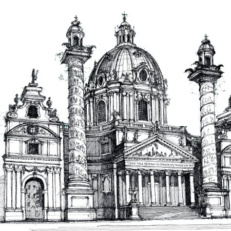 Карлскирхе Вена архитектура план