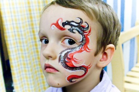 Аквагрим на лице для мальчиков