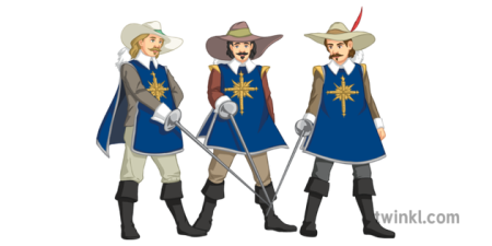 Мушкетер на белом фоне