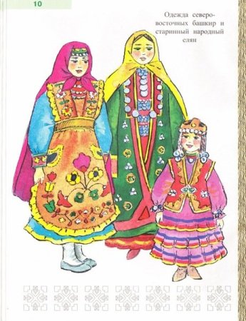 Национальный костюм башкир вектор