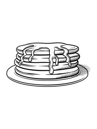 Блинчики раскраска