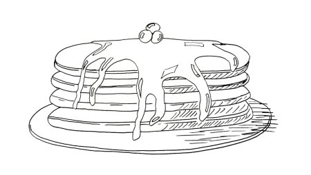 Блины рисунок