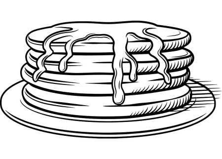 Блинчики раскраска