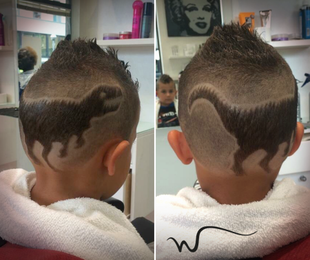 Прическа динозавр для мальчиков