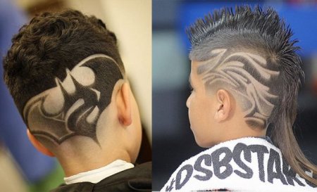 Модные стрижки для мальчиков узоры на голове