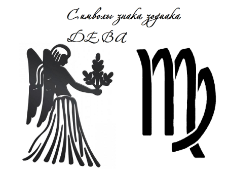 Знак зодиака Дева на белом фоне