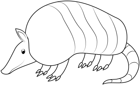 Броненосец раскраска