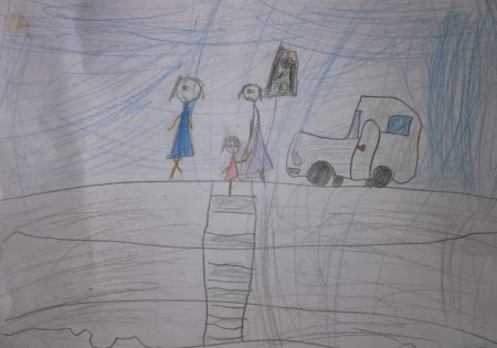 Рисунок неожиданности на дороге