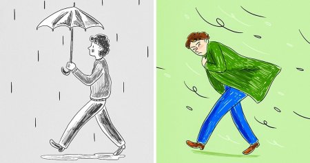 Рисование девочка с зонтиком для детей пошаговое