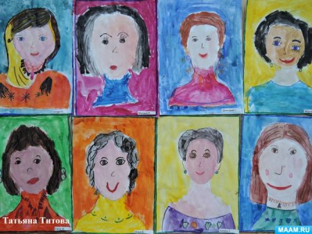 Портрет мамы в детский сад