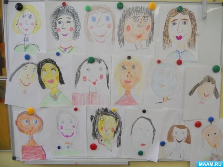 Рисование мама старшая группа