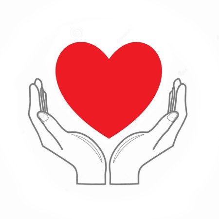 Сердце в руках рисунок