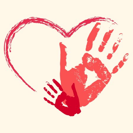 Сердечко из ладошек