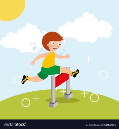 Бег с препятствиями дети