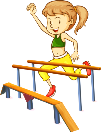 Бег с препятствиями рисунок